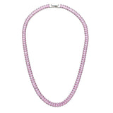 AAA Zircon Pink Baguette Tennis Necklace