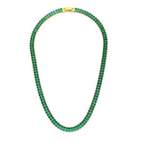 AAA Zircon Green Baguette Tennis Necklace