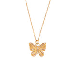 Pearl Butterfly Zircon Pendent Necklace