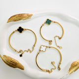 Nia Green Clover Bracelet