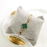 Nia Green Clover Bracelet