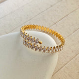 18kt Gold Plated Zircon Marquise cut bracelet