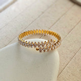 18kt Gold Plated Zircon Marquise cut bracelet