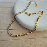 Baguette shape Zircon tennis necklace