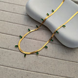 Jade Gold Plated Necklace