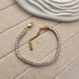 Zircon Tennis 18K Gold Plated Bracelet