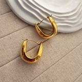 U Shape Bold Huggie Earrings