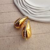 Luxury Zircon Water Drop Stud Earrings