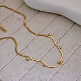 18K Gold Plated Zircon Studded Necklace