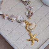 Starfish Pearl Shell Necklace