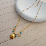 Olivia Gold Shell Necklace