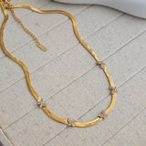 Zircon Butterfly Chain Necklace
