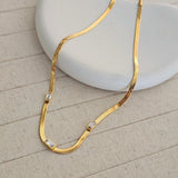 Gold Plated Zircon Snake Necklace