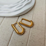 U Shape Cubic Zircon Hoop Earrings