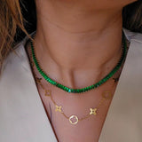 AAA Zircon Green Baguette Tennis Necklace