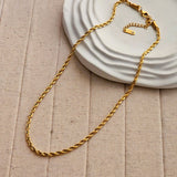 18kt G.P Rope Chain Necklace