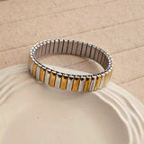 Elastic Silver & Gold Band Bracelet