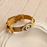 Evil Eye Adjustable Strap Bracelet