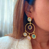 Betty Dangle Brass Earrings