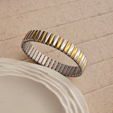 Elastic Silver & Gold Band Bracelet