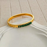 Rihanna Green Baguette Bracelet