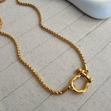 Mahi Round Chain Lock Necklace