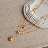 Hearts Triple Layered Necklace