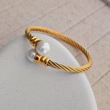 White Opal Cuff Bracelet