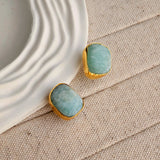 Amara Stud Brass Earrings