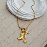 Boots Charm Lock Necklace