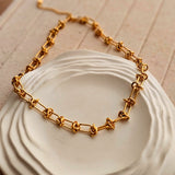 18kt G.P Knotted Necklace