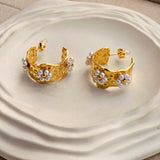 Teo Pearl Hoop Earrings