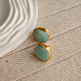 Amara Stud Brass Earrings