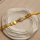 Evil Eye Adjustable Strap Bracelet