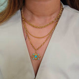 Triple Layered Evil Eye Necklace