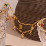 18kt Gold Plated Multi Charm Necklace