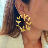 Leaf Brass Earrings