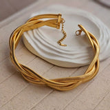 Reese Chunky Twisted Choker Necklace