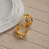 Teo Pearl Hoop Earrings