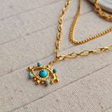 Triple Layered Evil Eye Necklace