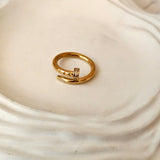 Zircon Nail Ring