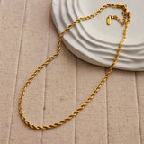 18kt G.P Rope Chain Necklace