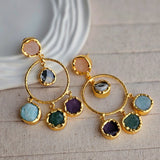 Betty Dangle Brass Earrings