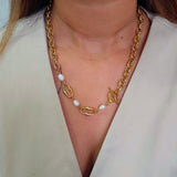 Laura Baroque Pearl Link Necklace