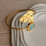 Leaf Cuff Brass Bracelet