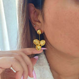 Oliver Gold Flower Earrings