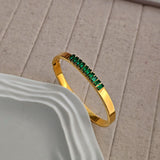 Rihanna Green Baguette Bracelet