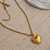 Hazel Heart Locket Necklace