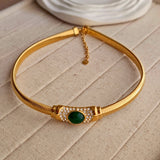 Mabel Emerald Choker Necklace