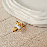 Vintage Pearl Geometric Ring
